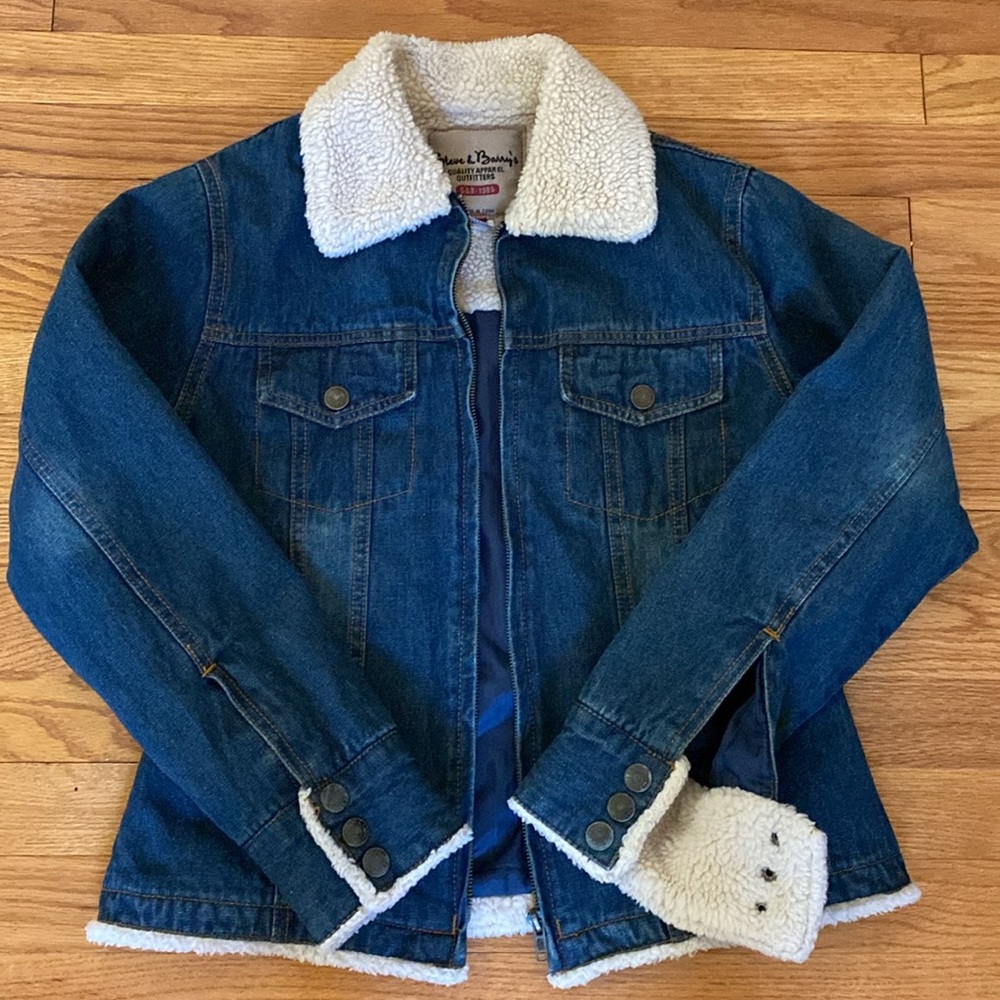 VTG Steve & Barry’s Denim/Sherpa Trim Jacket - Picture 13 of 13